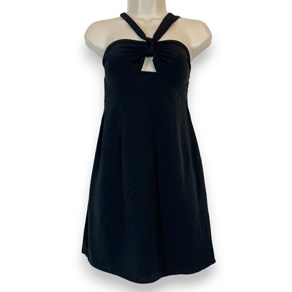 Abercrombie Black Dress Black Mini Halter Party Medium Petite - Picture 13 of 13